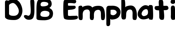 DJB Emphatic font preview